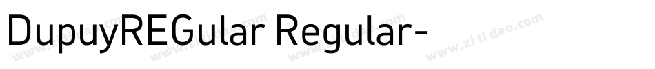 DupuyREGular Regular字体转换